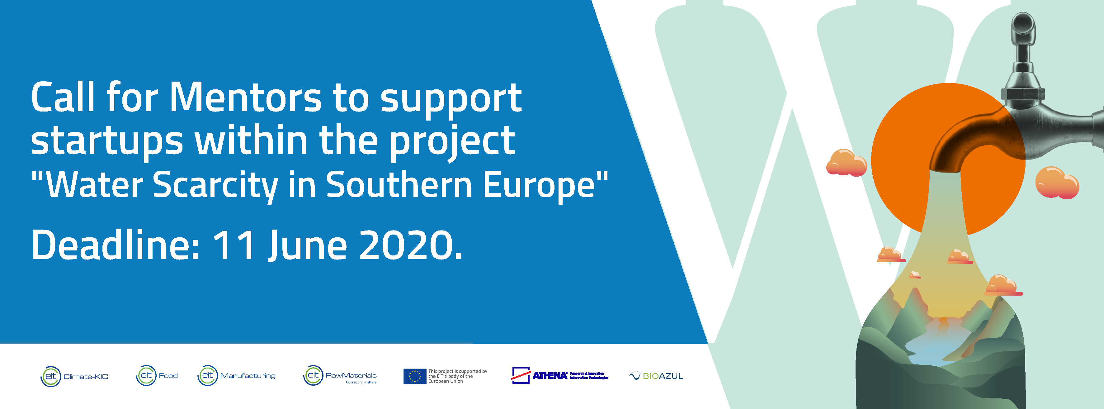Call for mentors to support startups on innovative solutions for Water Scarcity in Southern Europe