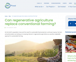 Can regenerative agriculture replace conventional farming?